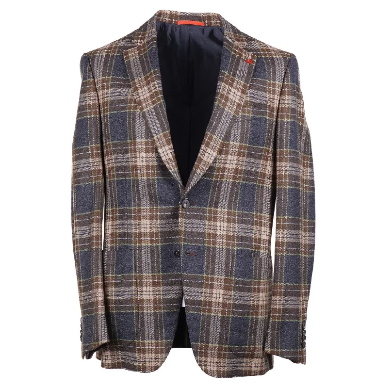 Isaia Tartan Cashmere and Wool Sport Coat Vacation