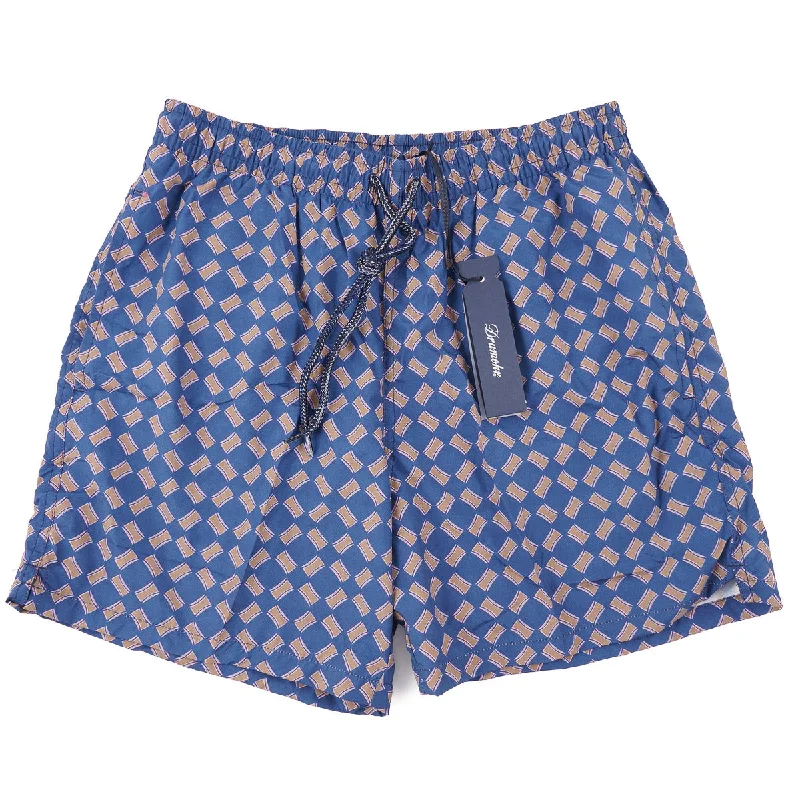 Drumohr Biscottino Print Swim Trunks Modern Men's Geometric