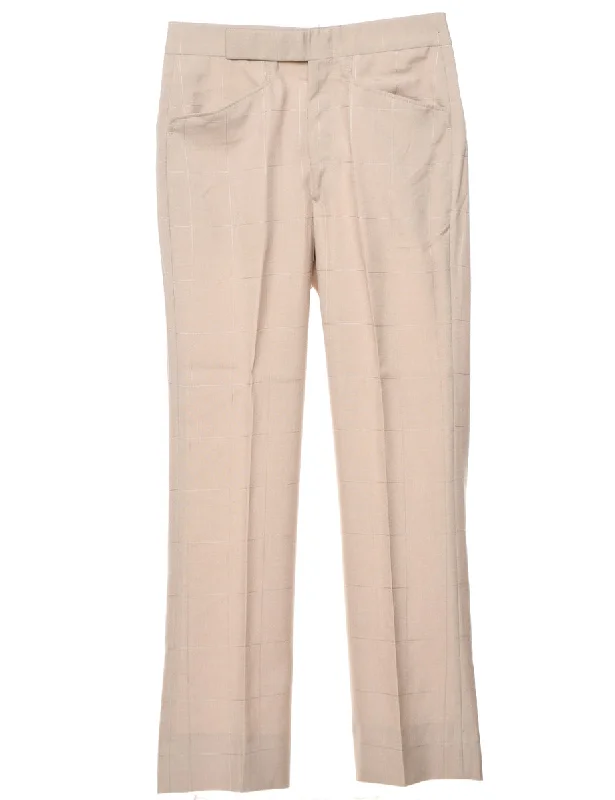 Beige Trousers - W30 L29 Edgy Men's Punk