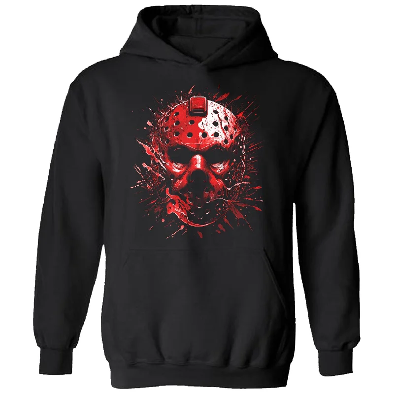 Splatter Mask Red - Hoodie Sleek Men's Metallic