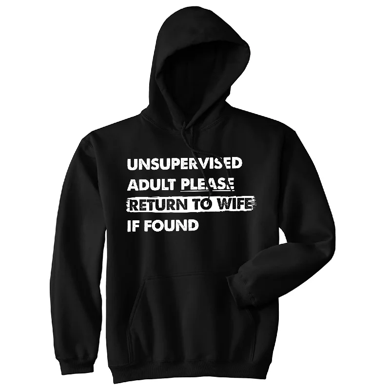 Unsupervised Adult Please Return To Wife If Found Hoodie Dapper Men's 1920S