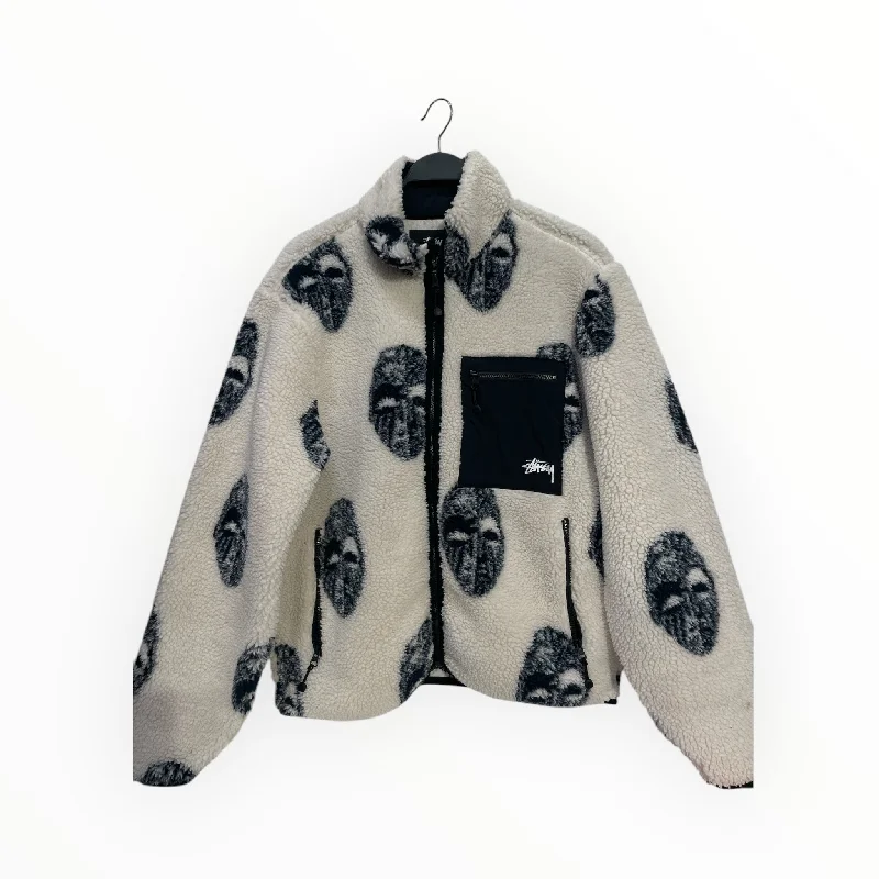 STUSSY/Fleece Jkt/L/MLT/All Over Print/ Refined Men's Velvet