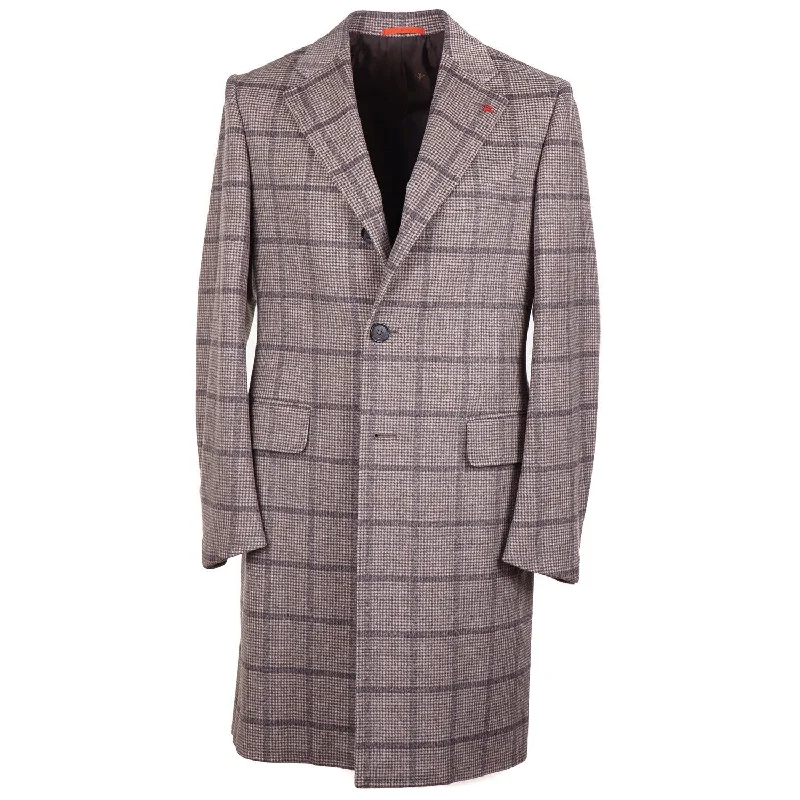 Isaia Wool and Cashmere Overcoat Tough Men's Military