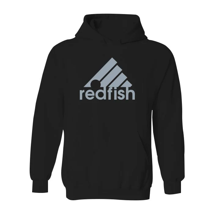 #REDFISH Classic Heavy Hoodie - Gray Print Streetwear Style