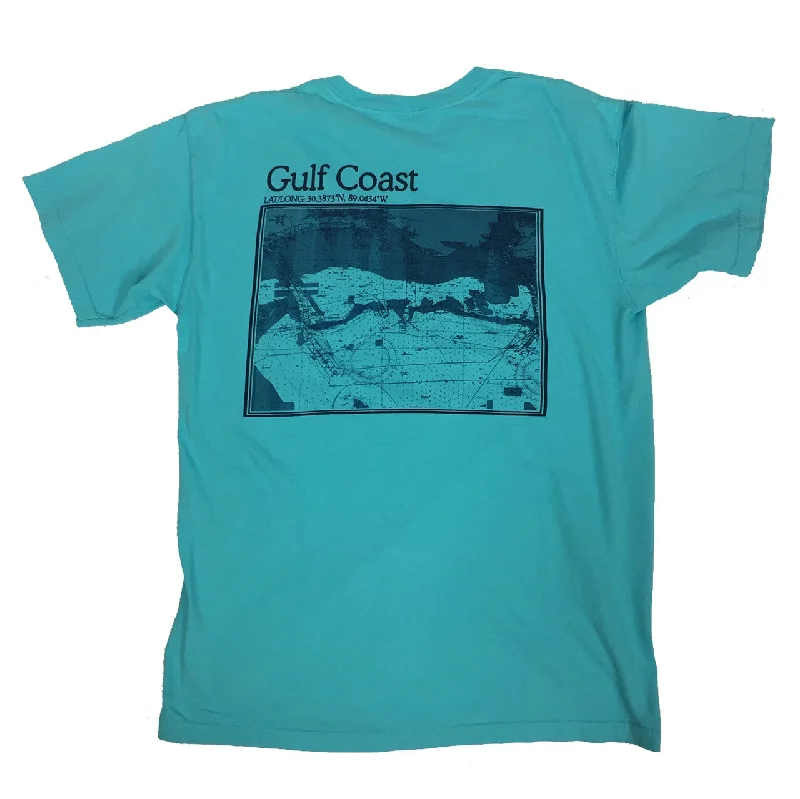 S.F. Alman MS Gulf Coast Map Tee Elegant Men's Cashmere