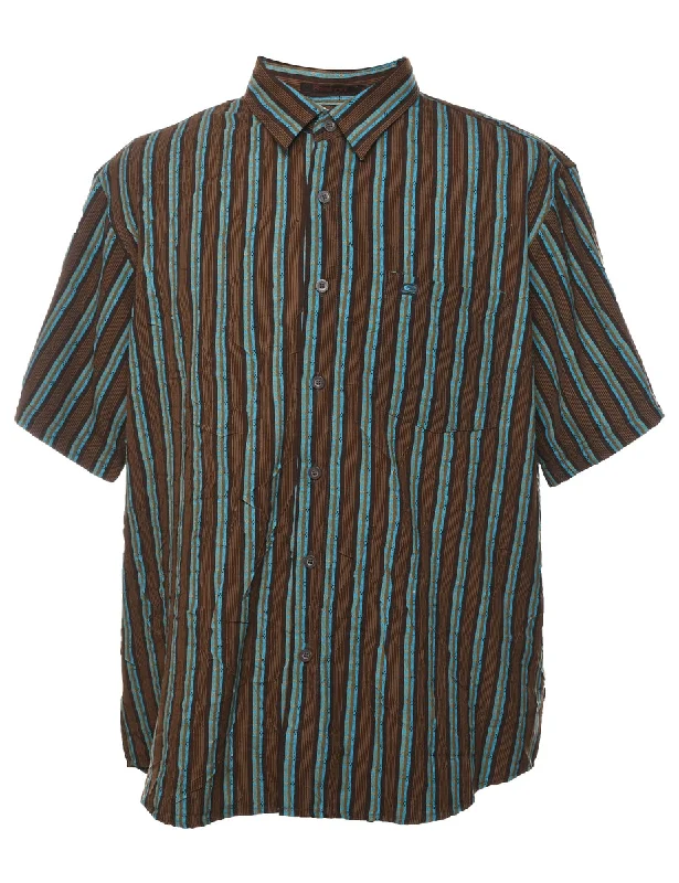 Point Zero Striped Short Sleeved Shirt - L Gym