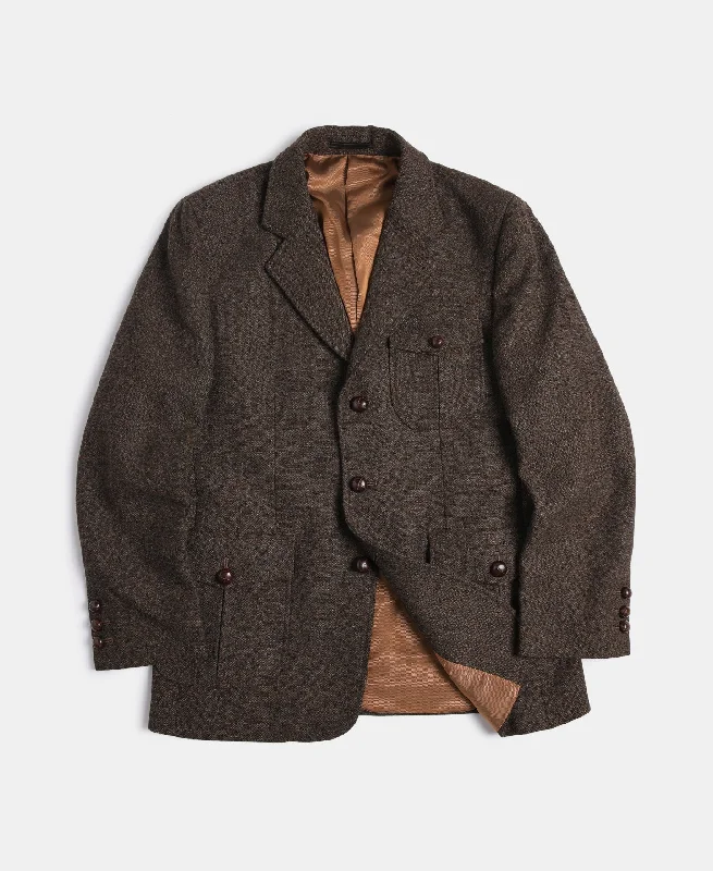 Half Norfolk Brown Tweed Jacket Tailored