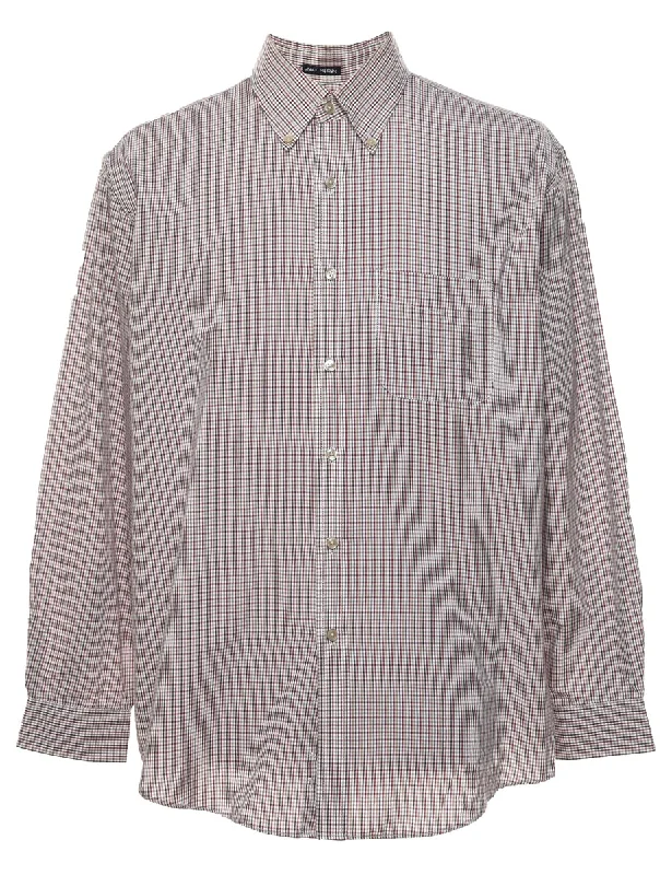 Van Heusen Checked Shirt - L Vintage Men's 1970S Disco