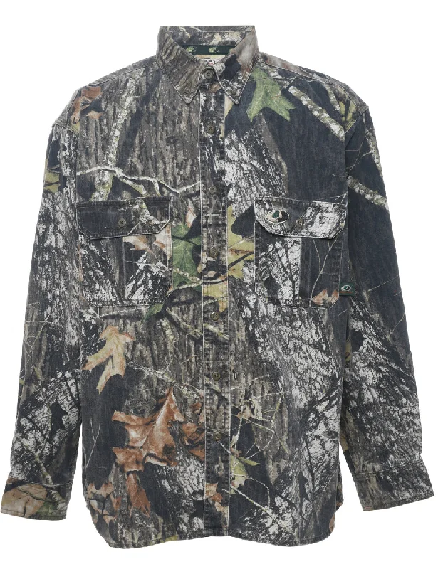 Long Sleeved Shirt - L Stylish Men's Tropical 