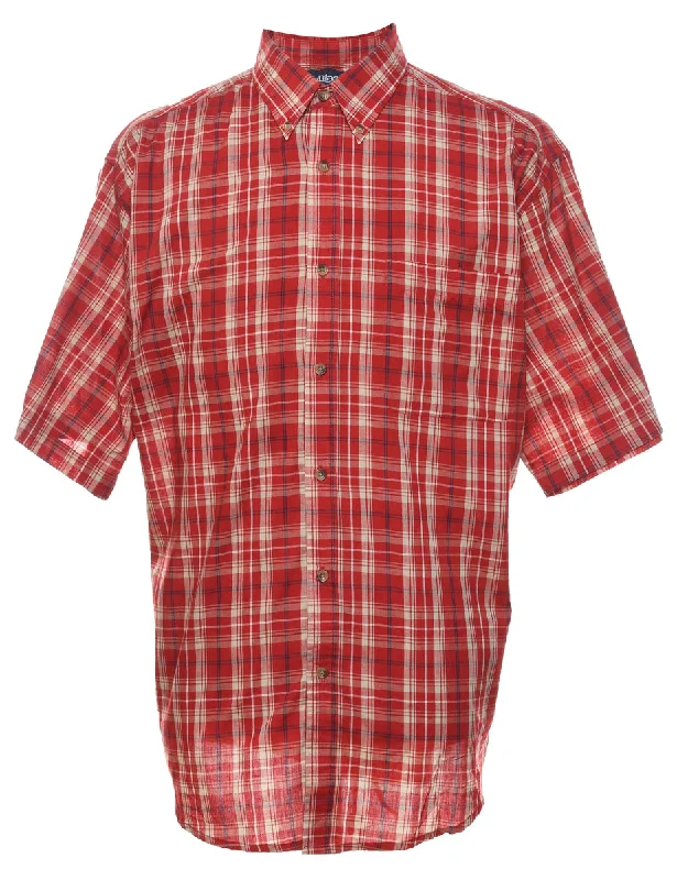 Puritan Red Checked Shirt - L Artistic Men's Avant