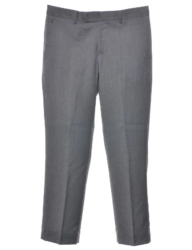 Nautica Grey Classic Suit Trousers - W32 L29 Dapper Men's Bow