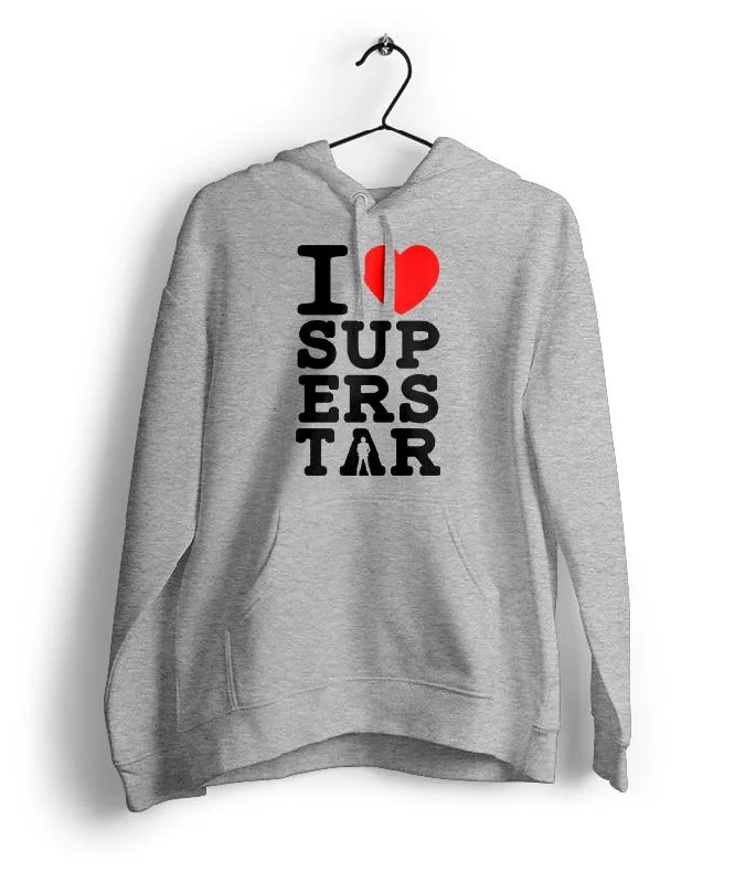 I Love Superstar | Superstar Tribute Hoodie Youthful Men's Pop