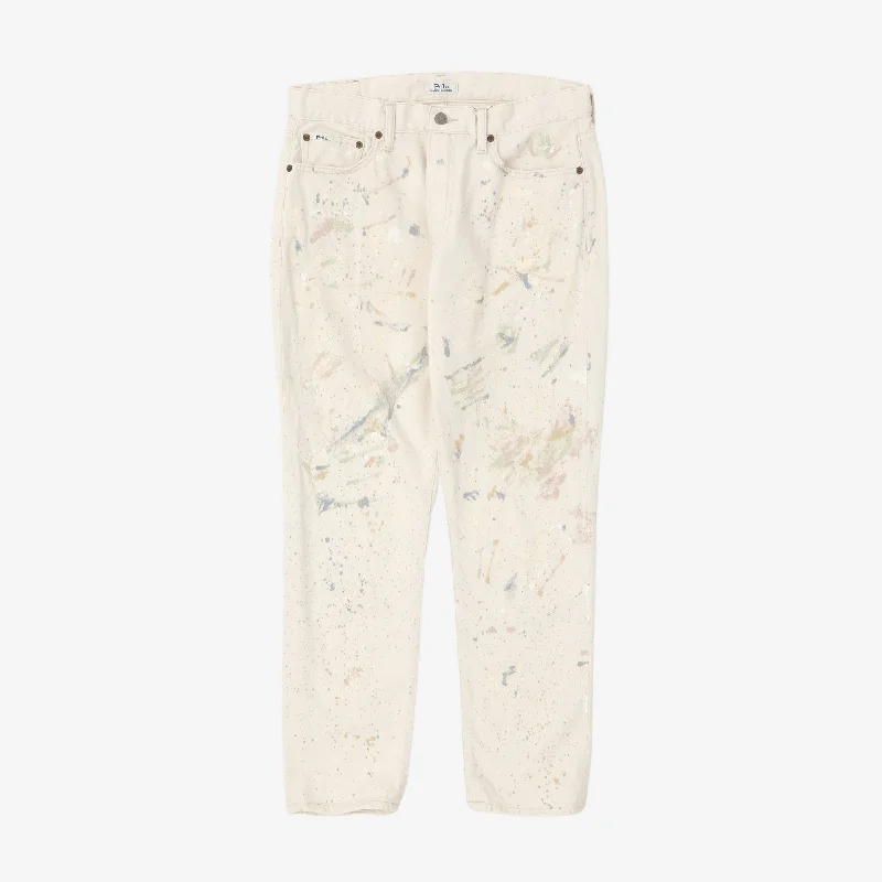 Women's Paint Splatter Jeans Modern Men's 