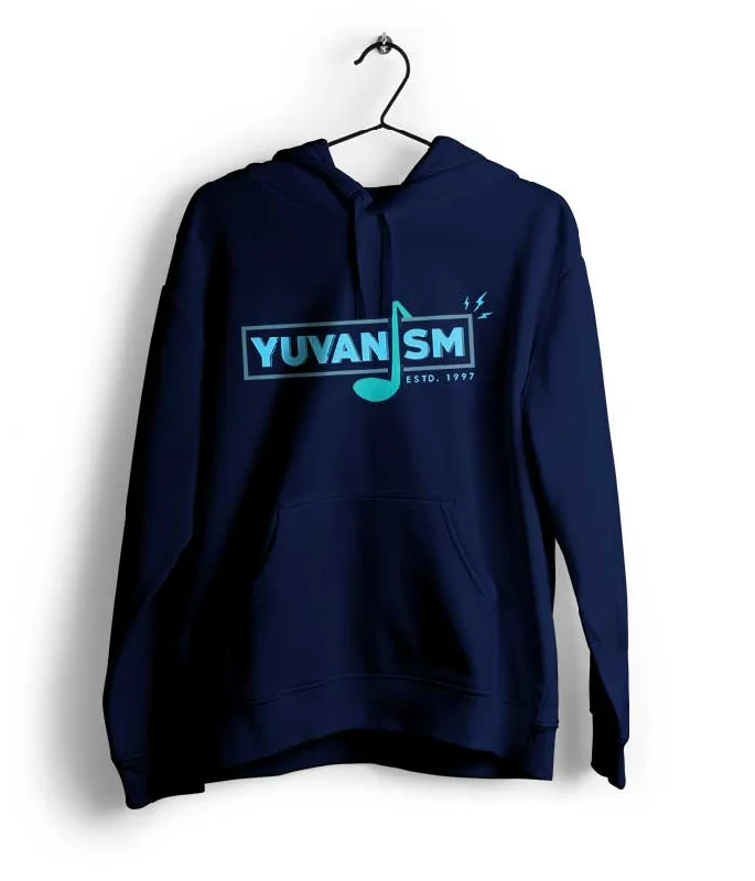 Yuvanism Musical Note Hoodie Sleek Men's Metallic