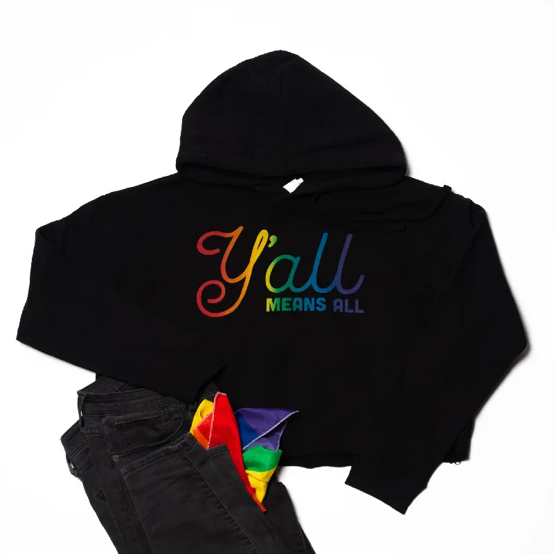 Yall Means All Crop Hoodie Casual Men's Short