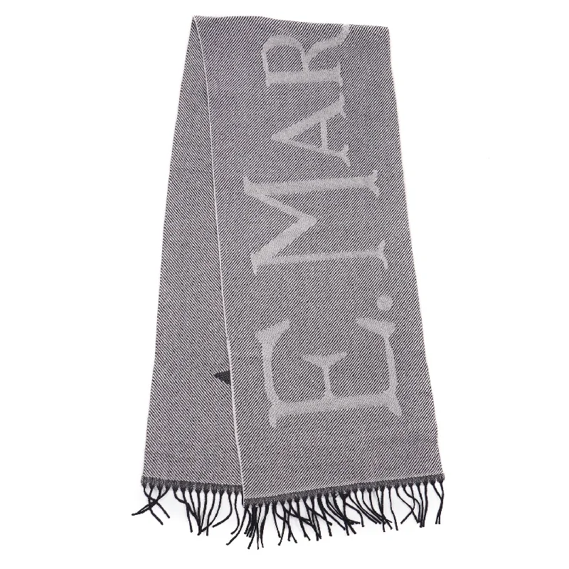 E.Marinella Wool Scarf with Logo Motif Rugged Men's Outdoor 