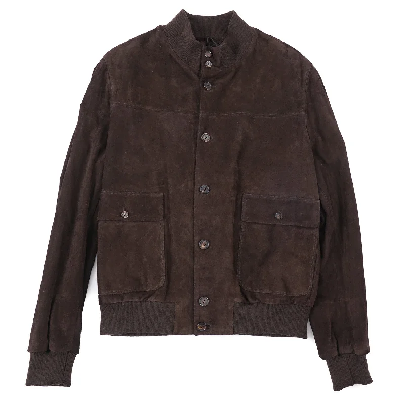 Rifugio Nappa Suede Bomber Jacket Modern Men's Tech