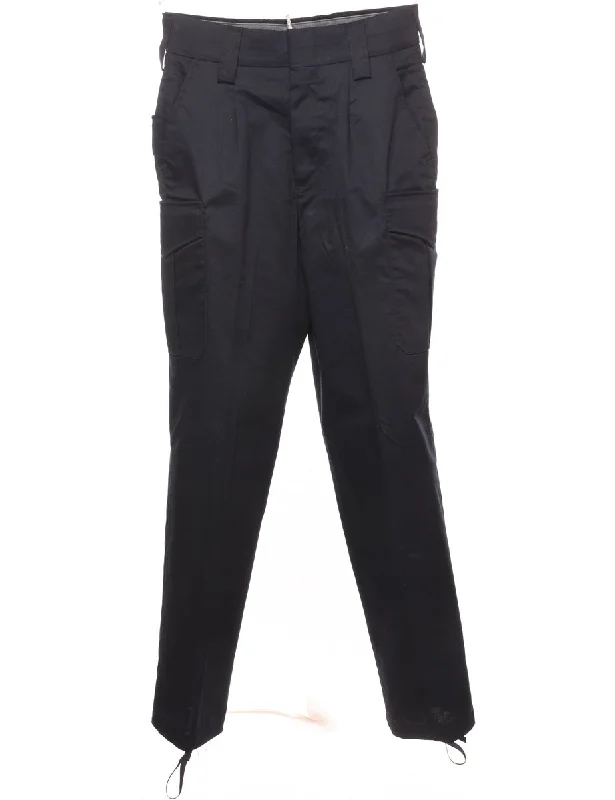 Black Cargo Style Trousers - W30 L30 Tough Men's Military