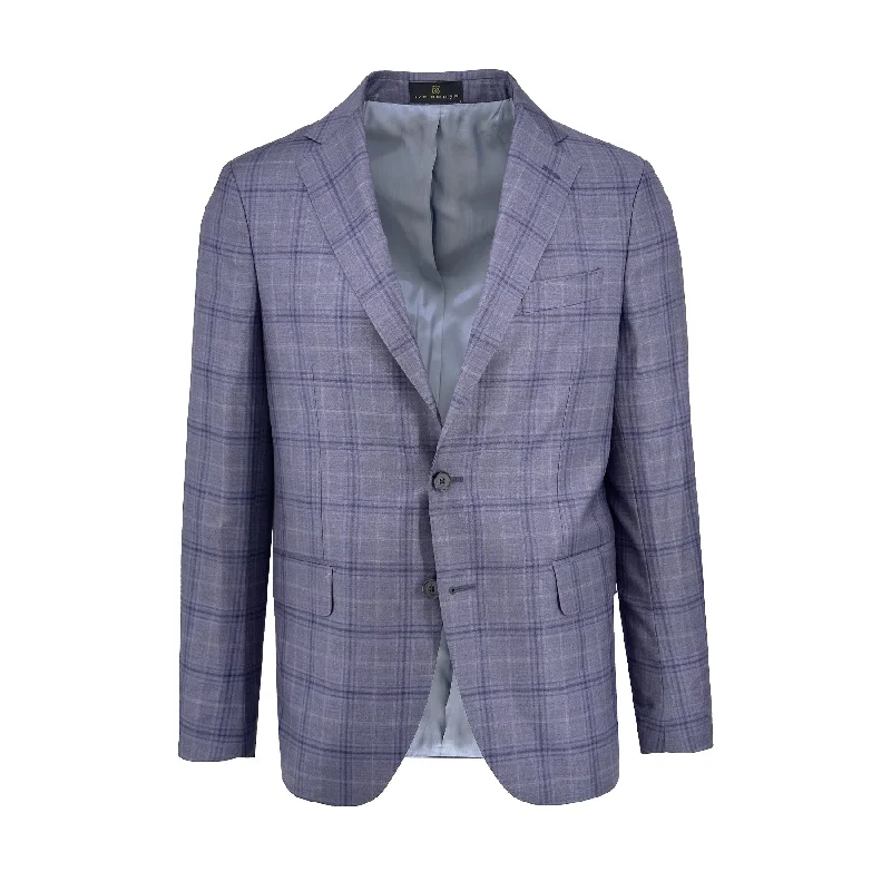 Lavender Check Sport Coat Refined Men's Classic 