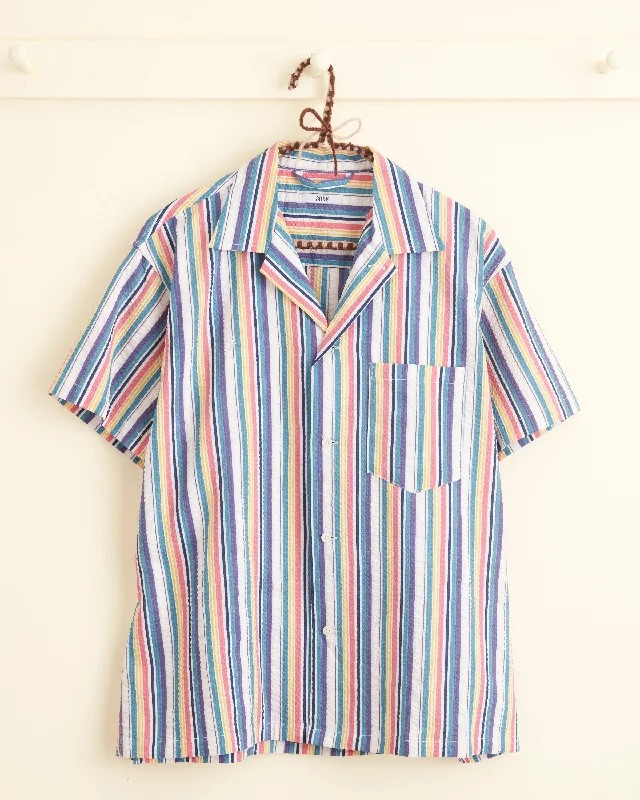 Candy Seersucker Stripe Shirt - M/L Relaxed Men's Australian 