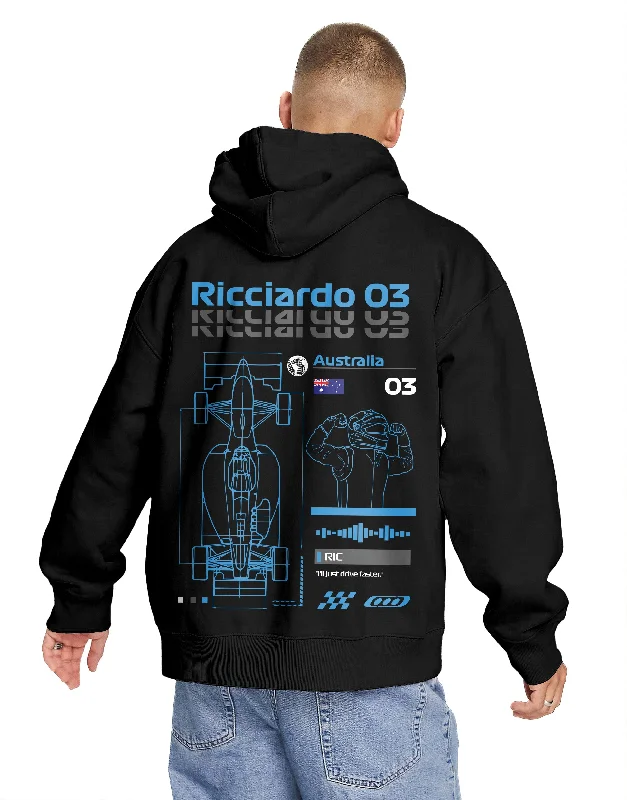 Number 03 | Grand Prix Hoodie (Left Pocket & Back) Athletic Men's Compression