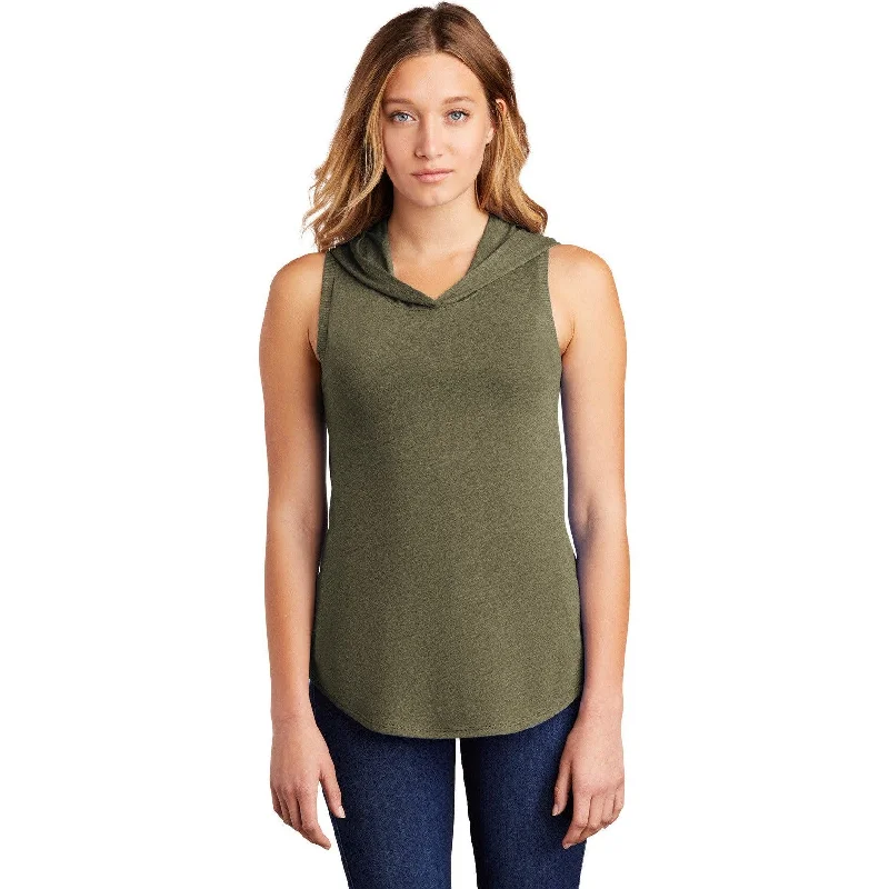 CLOSEOUT - District Women's Perfect Tri Sleeveless Hoodie Masculine Men's Thick