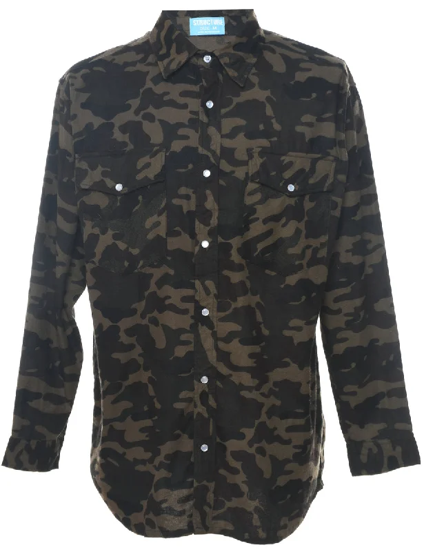 Structure Y2K Military Shirt - M Sophisticated Men's 