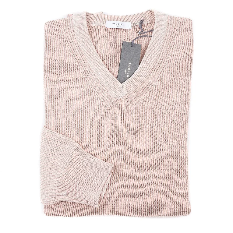 Boglioli Rib-Knit Cotton Sweater Organic