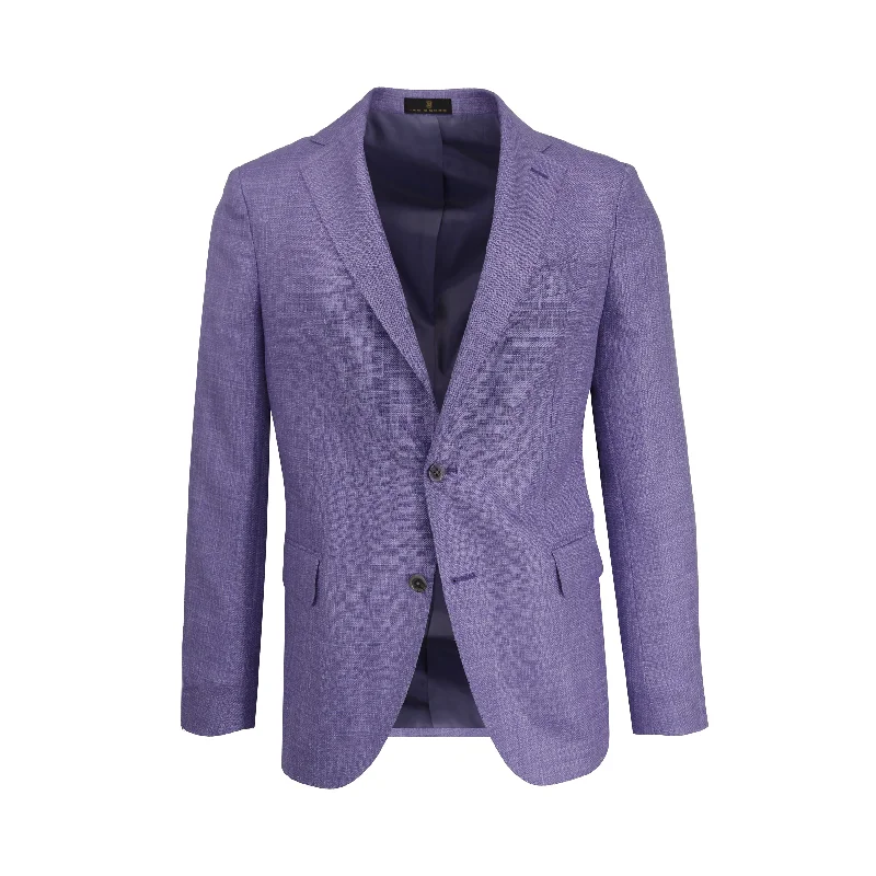 Lavender Melange Basket Weave Sport Coat Earthy Men's Sustainable 