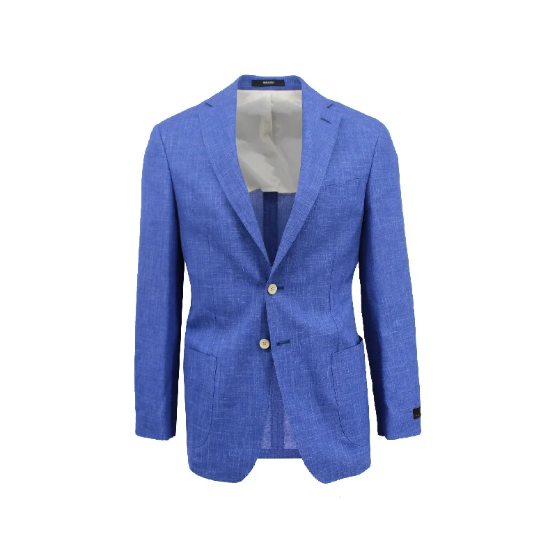 Blue Summertime Sport Coat Polished Men's Satin