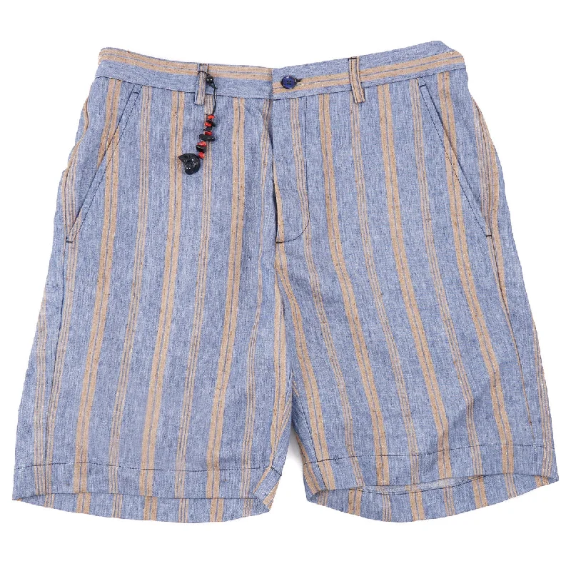 Marco Pescarolo Striped Linen Shorts Sleek Men's Contemporary 