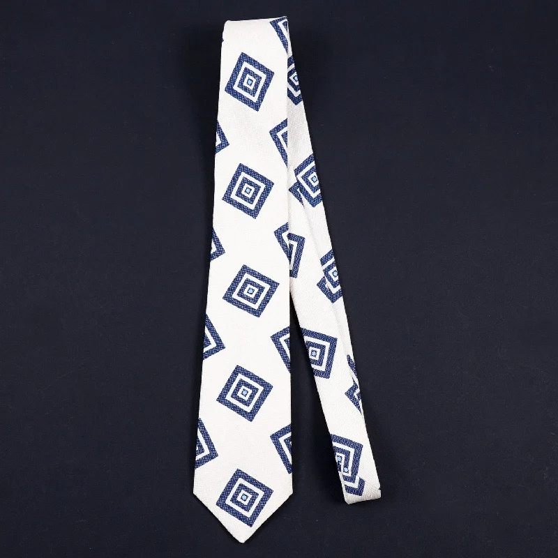 Luigi Borrelli Narrow Printed Silk Tie Athletic Men's High