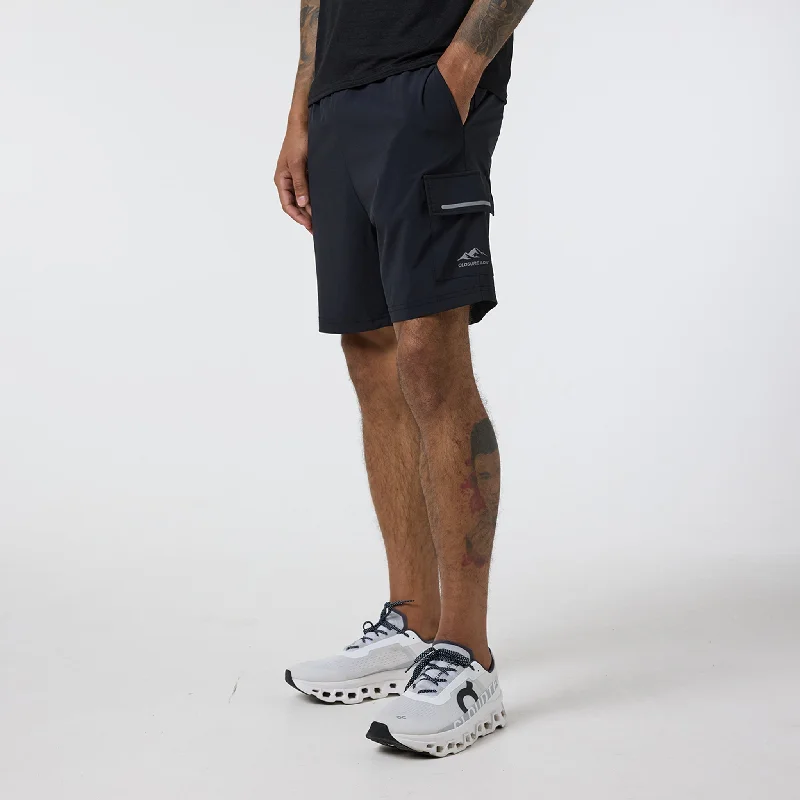 Performance Cargo Short | Black Sporty Men's Athleisure 