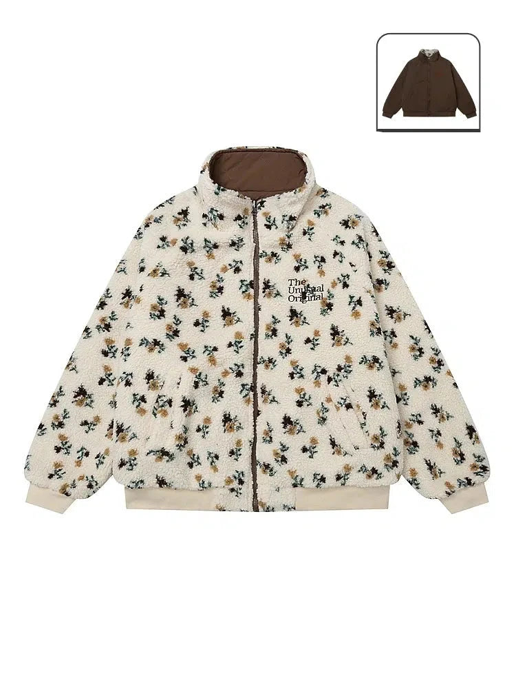 Reversible Floral Cotton-Padded Jacket Sophisticated Men's 