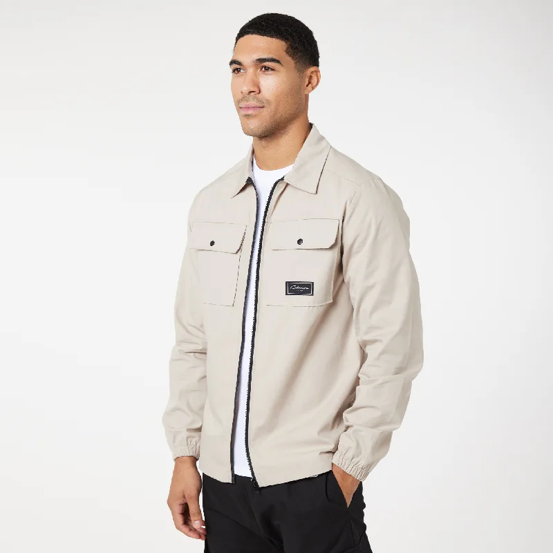 Utility Overshirt | Greige Sporty Men's Tennis