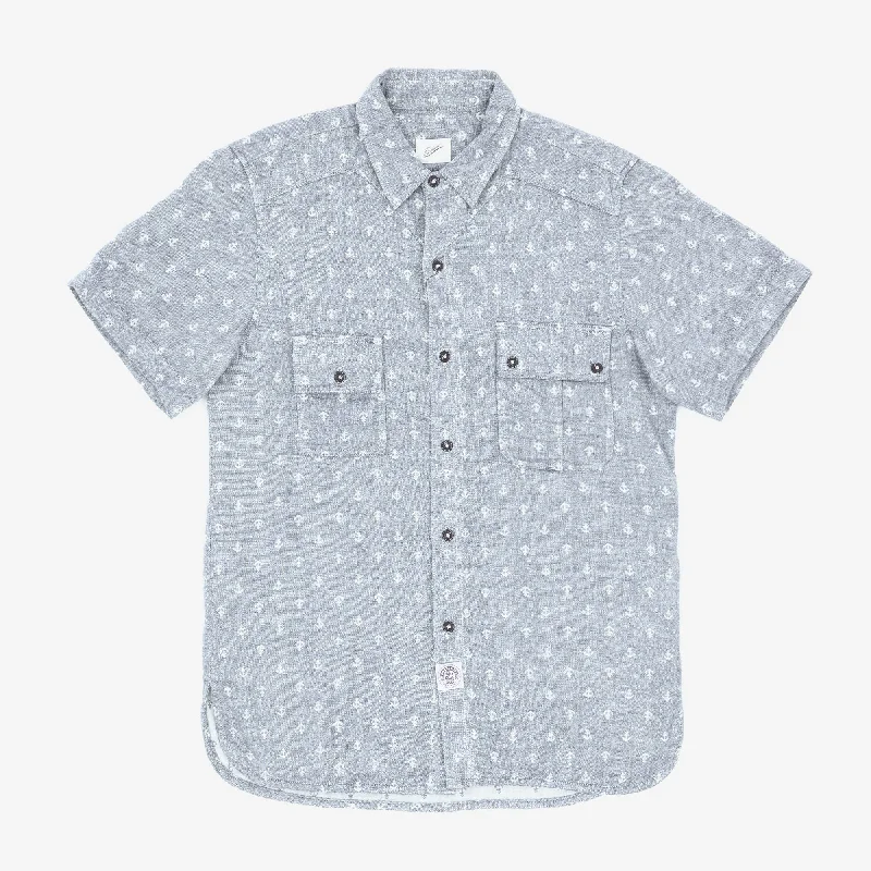 SS Anchor Print Shirt Practical Men's Quick