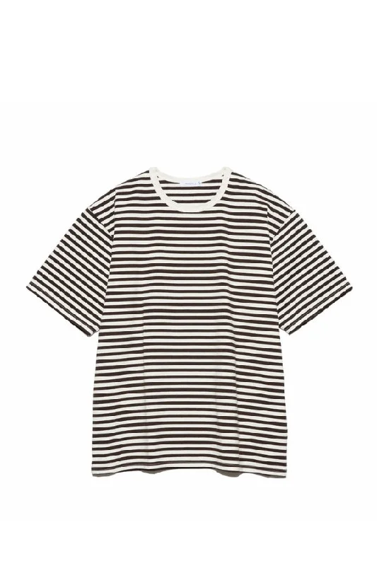 NANAMICA Coolmax Stripe Jersey Tee Sharp Men's Italian