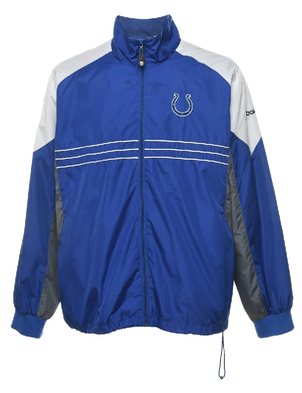 Reebok NFL Design Blue & White Nylon Jacket - L Dapper Men's Bow