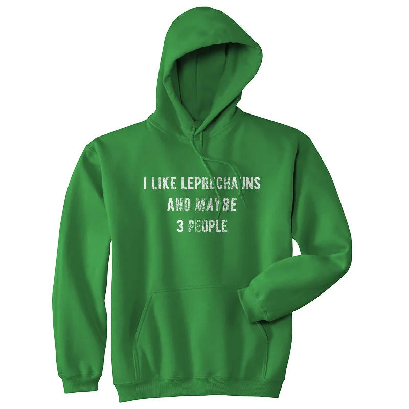 I Like Leprechauns And Maybe 3 People Hoodie Bold Men's Animal