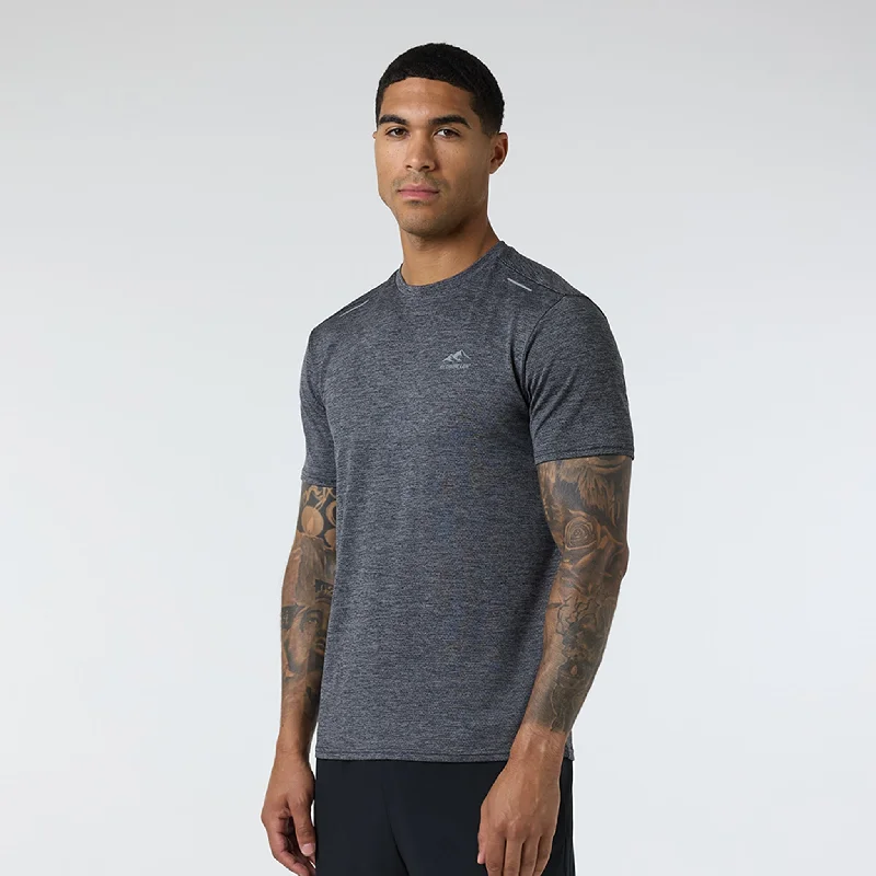 Space Dye Performance T-Shirt | Charcoal Elegant Men's Cashmere