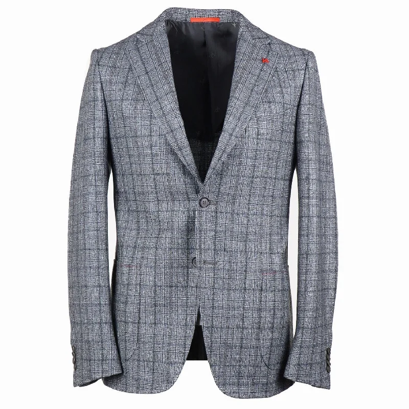 Isaia Slim-Fit Soft Flannel Wool Suit Streetwear Style