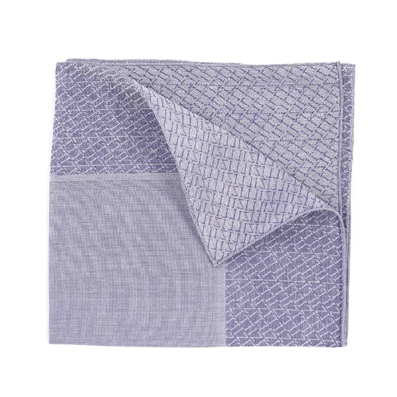 Zilli Monogram Cotton Pocket Square Masculine Men's Thick