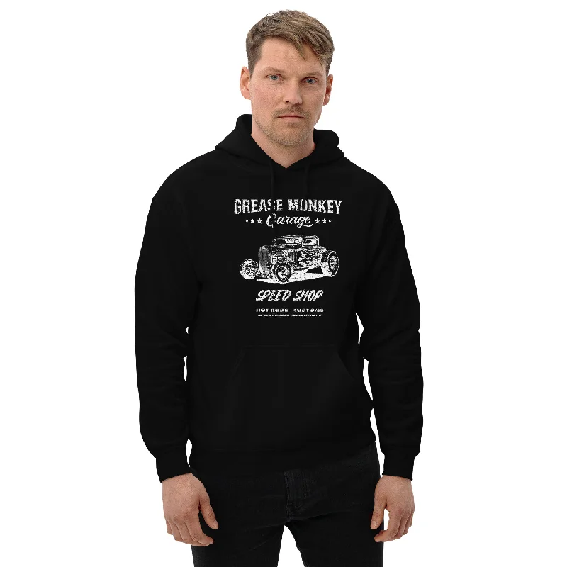 Grease Monkey Garage Heavy Blend Unisex Hoodie Refined Men's European