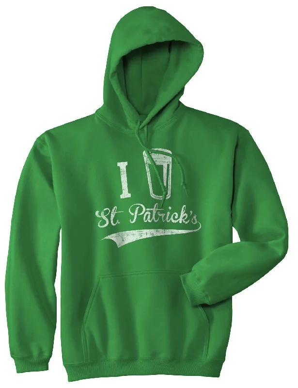 I Beer St. Patrick's Hoodie Elegant Men's Formal 