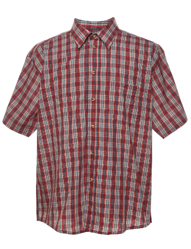 EWM Short Sleeve Checked Shirt - L Masculine Men's Thick