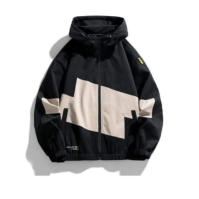 Graphic Hooded Jacket Youthful Men's Anime