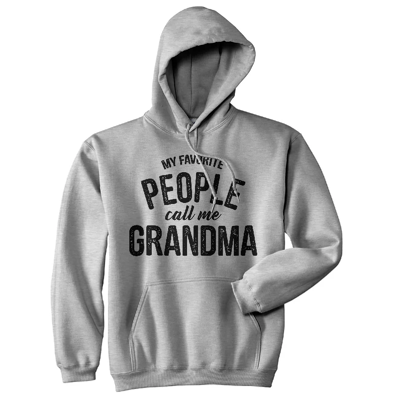 My Favorite People Call Me Grandma Hoodie Modern Men's Geometric