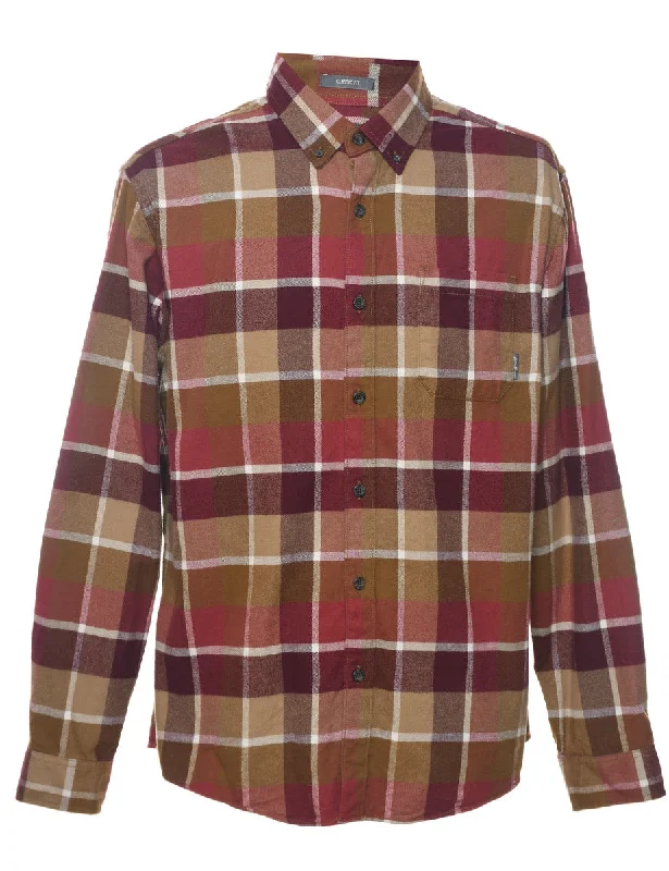 Eddie Bauer Checked Shirt - L Stylish Men's Neon