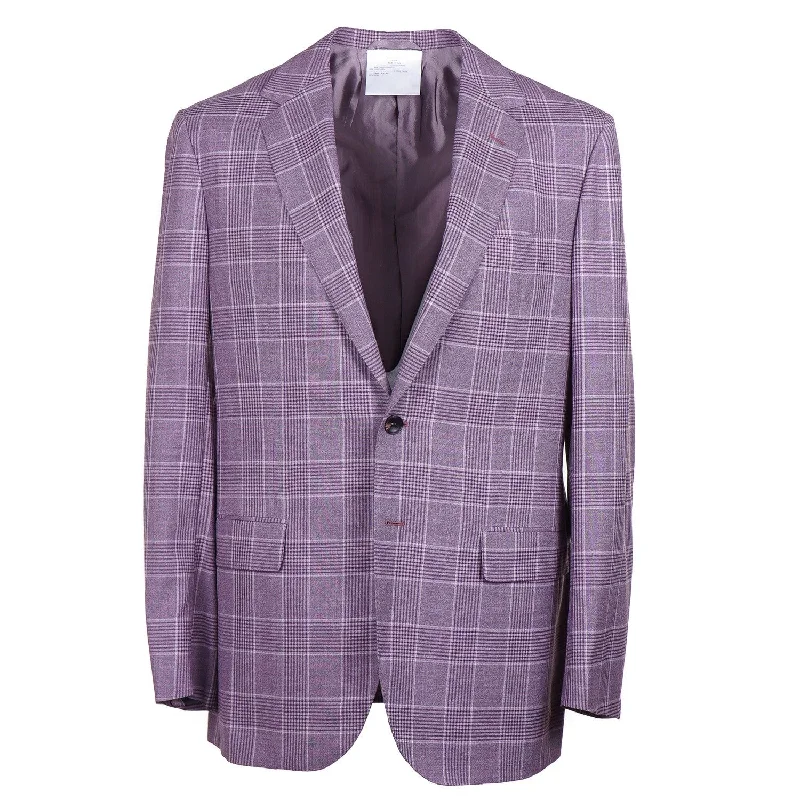 Sartorio Lavender Check Wool Sport Coat Elegant Men's Cashmere