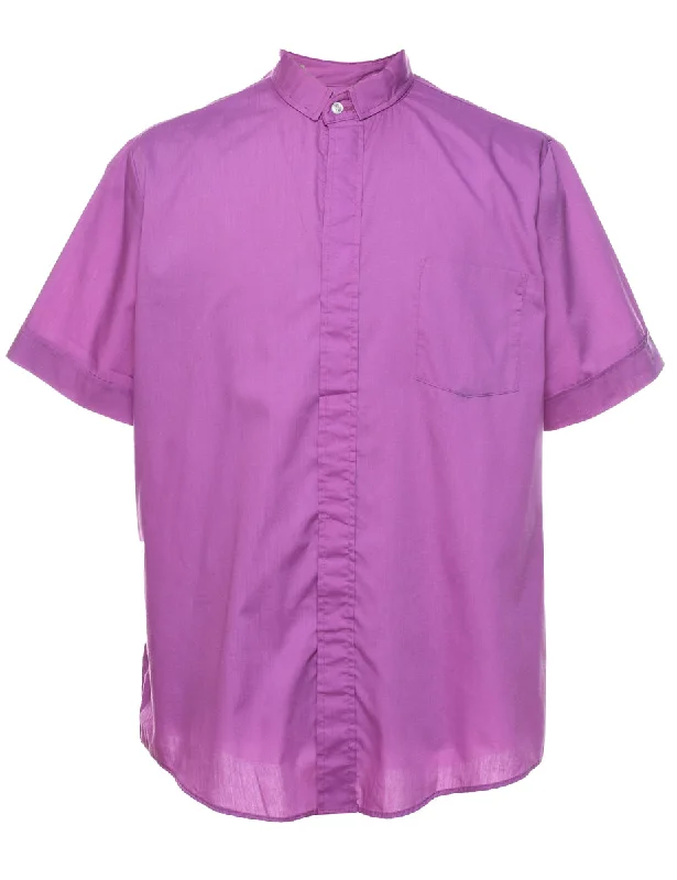 Purple Shirt - L Elegant Men's Formal 